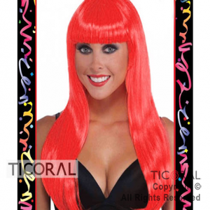 PELUCA LACIA LARGA ROJA x 1
